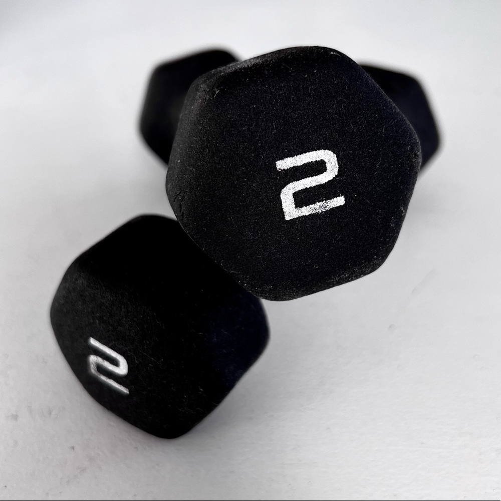2 lb Handweights - Black - Set of 2 hex style weights